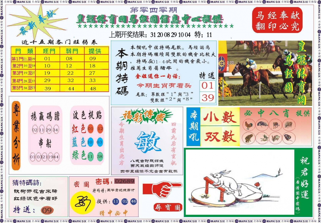040期体育网马经图[图]