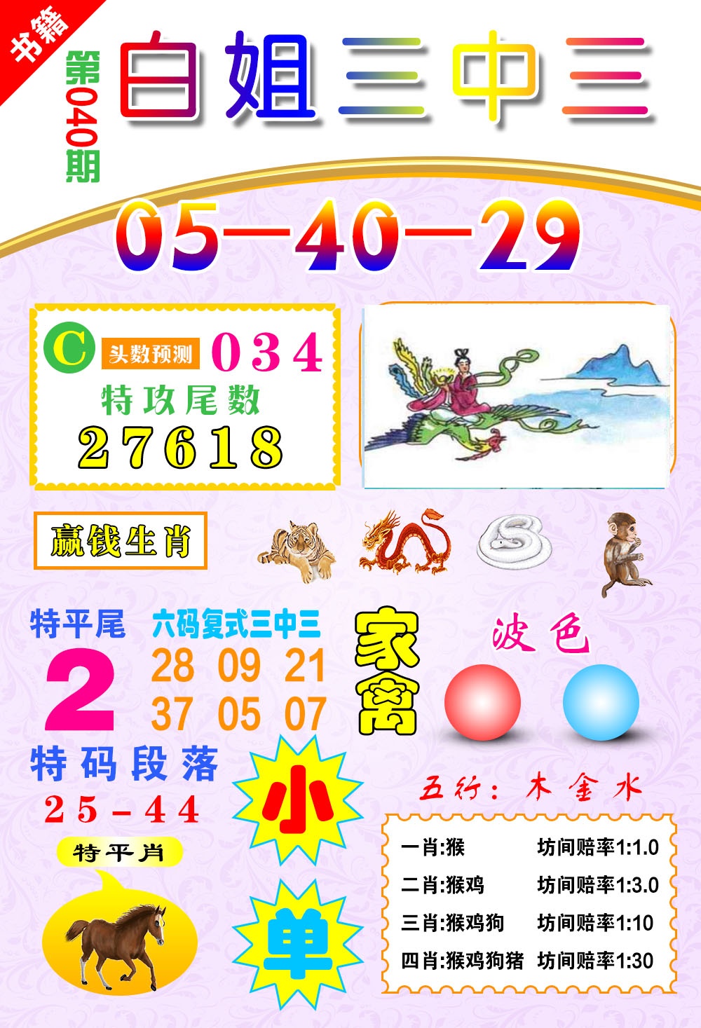 040期澳门白姐锦囊[图]