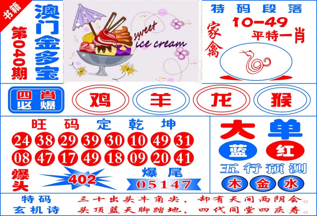 040期澳门金元宝[图]