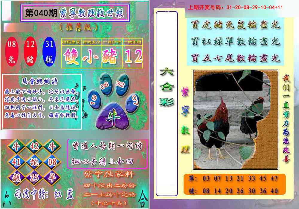 040期数理救世报[图]