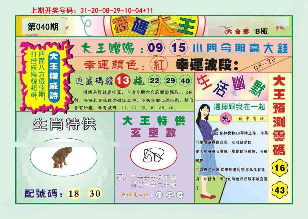 040期特码大王B[图]