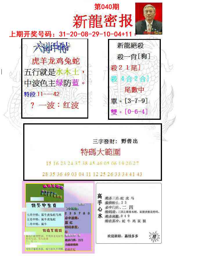 040期新龙密报[图]