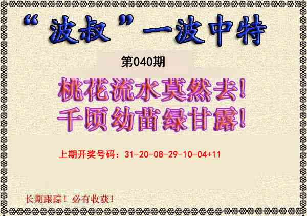 040期波叔一波中特[图]