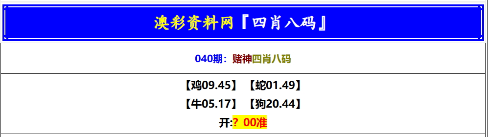 040期赌神四肖八码[图]
